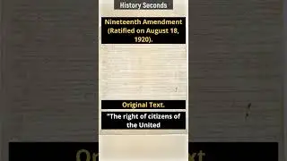 Nineteenth Amendment (Ratified on August 18, 1920)｜US｜ #history #facts #usa