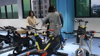 Customer are testing our gym equipment.