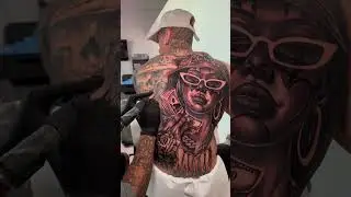 How to done full back piece in 3 days in a row #emink #tattoo #chicano #tatt #tattooartist