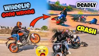 Deadly Crash Ktm Duke 200 || Slow Race Competition || Wheelie Gone Wrong