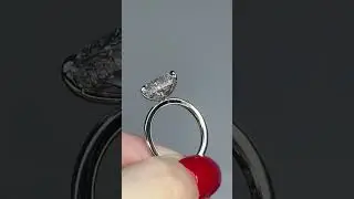 3ct Pear Shape Diamond Solitaire Engagement Ring - 