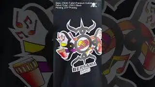 (7001) Black (7200) T-shirt Premium Cotton Custom Design Ondemand DTF Printing Best Quality Bali