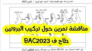 مناقشة تمرين من بكالوريا2023🔥حول تركيب البروتين👌خطوة بخطوة