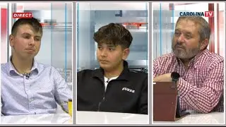 Bogdan Popa și Nicolae Bibolar, elevi Liceul &bdquo;Corneliu Medrea&rdquo;, Zlatna, cu Adrian Butuc