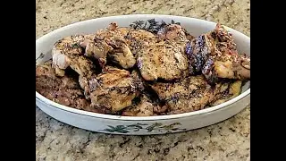 Island Comfort Food&mdash;Jerk Chicken, Rice & Peas&hellip; in a Mushroom!