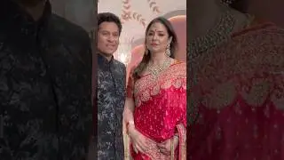 Sachin Tendulkar Along With Anjali Tendulkar At Ambani Family Wedding Celebrations