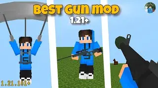 Best gun mod minecraft 1.21+  || 100% working mod download midiafire link || #minecraft #viralvideos