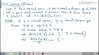 5.3 LEMMA(RIESZ) - FUNCTIONAL ANALYSIS