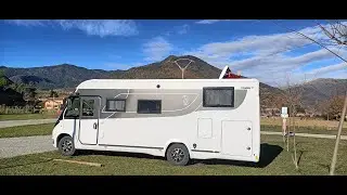 Fiscal y área de autocaravanas Ordesa, pueblo pequeñito pero muy cuqui.