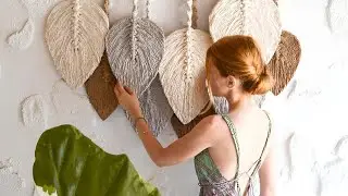 Painel de folhas macramê - sem desfiar e sem enrolar as folhas!