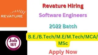Revature Hiring For Software Engineers | 2022 Batch | Apply Now #jobupdate