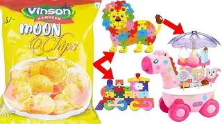 Puzzle Toy Gift Free || Mini Umbrella Toy Gift Inside Moon Chips || Magic Review
