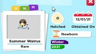 Neon & Mega Neon Summer Walrus Adopt me
