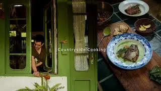 Silent Cooking in the Countryside: Trout in Green Herb Sauce