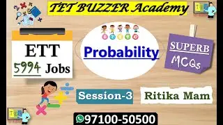 ETT 5994 Math|| Probability|| Important MCQs|| Session-3|| Ritika Mam| {97100-50500}