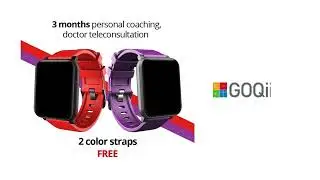 GOQii Smart Vital Fitness SpO2 | body temperature | blood pressure | Screen touch | Smart Watch | PT