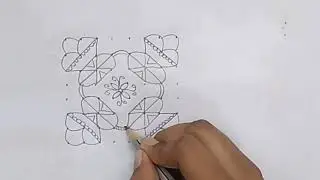 Muggulu designs with dots | 8 to 8 Dots Rangoli | Kavitha homemaker