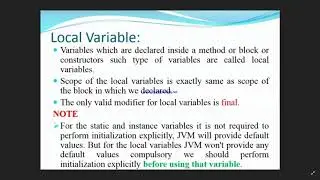 Variables in Java