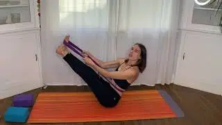 Using a yoga strap to modify common yoga poses