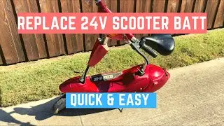 How to Replace Batteries on Scoot N Go 24v Scooter (EASY)