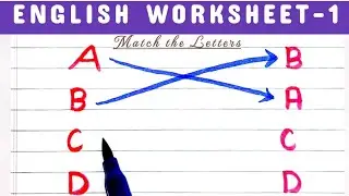 Match the Alphabet| match the letters 🔤 | English worksheet-1 #englishworksheet1 #englishalphabets