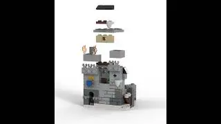 LEGO&reg; Mini Mountain Fortress MOC #lego #moc #afol