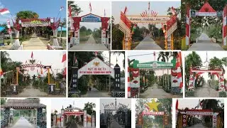 13 Jenis Gapura | Bahan Bambu Kreasi dari 13 Rt di Desa Jangkang Satu | 17 Agustus Tahun 45