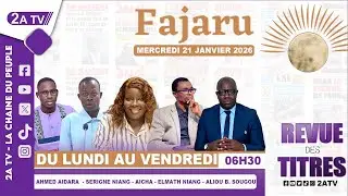 FAJARU du Mercredi 21 Janvier 2026