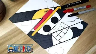 Drawing ONE PIECE Logo | how to draw one piece logo