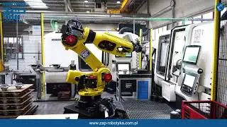 Autonomiczny Fanuc R2000 z wizją 3D i 2 tokarki DMG Mori NLX2500 z uchwytami Schunk od ZAP-Robotyka!