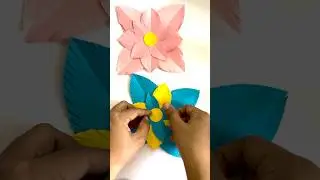 Simple Paper Flower Folding Technique for Beginners #origami #diy #shorts