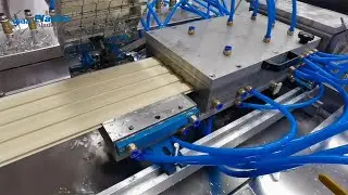 65/138 Double Screw Extruder  high speed WPC Fluted Panel Extrusion Machine PVC louver panel machnie