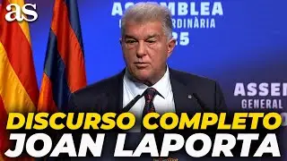 LAPORTA, DISCURSO COMPLETO en ASAMBLEA del FC BARCELONA: &ldquo;Hemos devuelto al BAR&Ccedil;A donde se merece&rdquo;