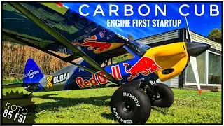 Carbon Cub XL Red Bull xDubai Edition | Roto 85 FSi Unleashed! First Roar & Scratch Build Reveal