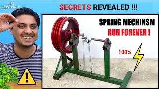 Spring mechanism runs forever. DIY Free Energy Generator