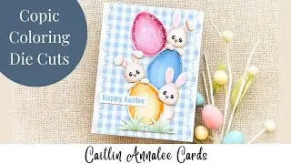 Copic Coloring Layered Bunny Dies 🐰 Soft Easter Card | Pink and Main New Release January 2026