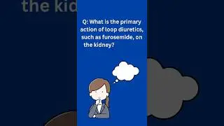 what is primary action of loop diuretics, furosemide on the kidney? #pharmacologymcqs #shorts #mcqs
