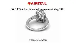 💎 TW 3.028ct Lab Diamond Engagement Ring | 18K Gold 💍