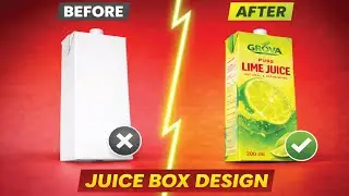 Lime Juice Packaging Design Tutorial in Bangla | Juice Box Mockup