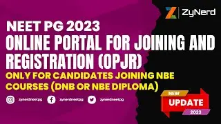 Онлайн-портал для присоединения и регистрации (OPJR) | NEET PG 2023