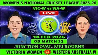 Victoria Women vs Western Australia Women | VICW vs WAW | 32nd Match of WNCL 2025-26 | VIC-W vs WA-W