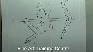 Human Figure (Left Side View)// PP-3 & PR Class//Art Class...30-05-2021...