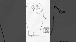 DoodleBob 👅 learns 👅 the language 👅 in 👅 Rock Bottom... 👅 | SpongeBob #shorts