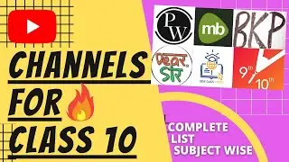YOUTUBE CHANNELS FOR CLASS 10 🔥🔥| CBSE Board 2021 🎯| Complete List Subject-wise 💯