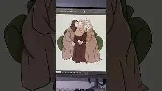 Family illustration vector potrait in adobe illustrator #shorts #illustration #shortvideo #art