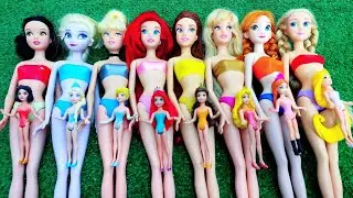 Disney Princesses vs Kuromi & Hello Kitty bag unboxing Satisfying ASMR DIY doll dress Miniature