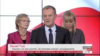 Premier Donald Tusk ujawnia szczegóły rekonstrukcji rządu (TVP Info, 20.11.2013)
