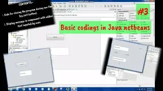 Basic codings of java netbeans for beginners ✍️💻|| making exit button || java netbeans || tutorial 3