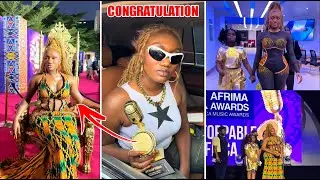 #Live;  Wendy Shay in Ghana after winning 9th AFRIMA Awards in Legos, Nigeria