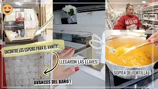 COMPRE LOS ESPEJOS PARA EL BAÑO😍LOS AVANCES DEL BAÑO 😍HICE SOPITA DE TORTILLAS